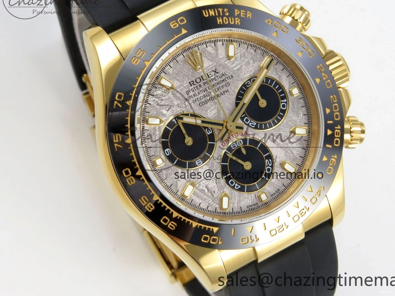 MiroTime 0502 Daytona 116508 YG 3CF 1:1 Best Edition Black Bezel Meteorite Dial on Oysterflex Strap SH4130 V2(Mod Version) Effortless 119